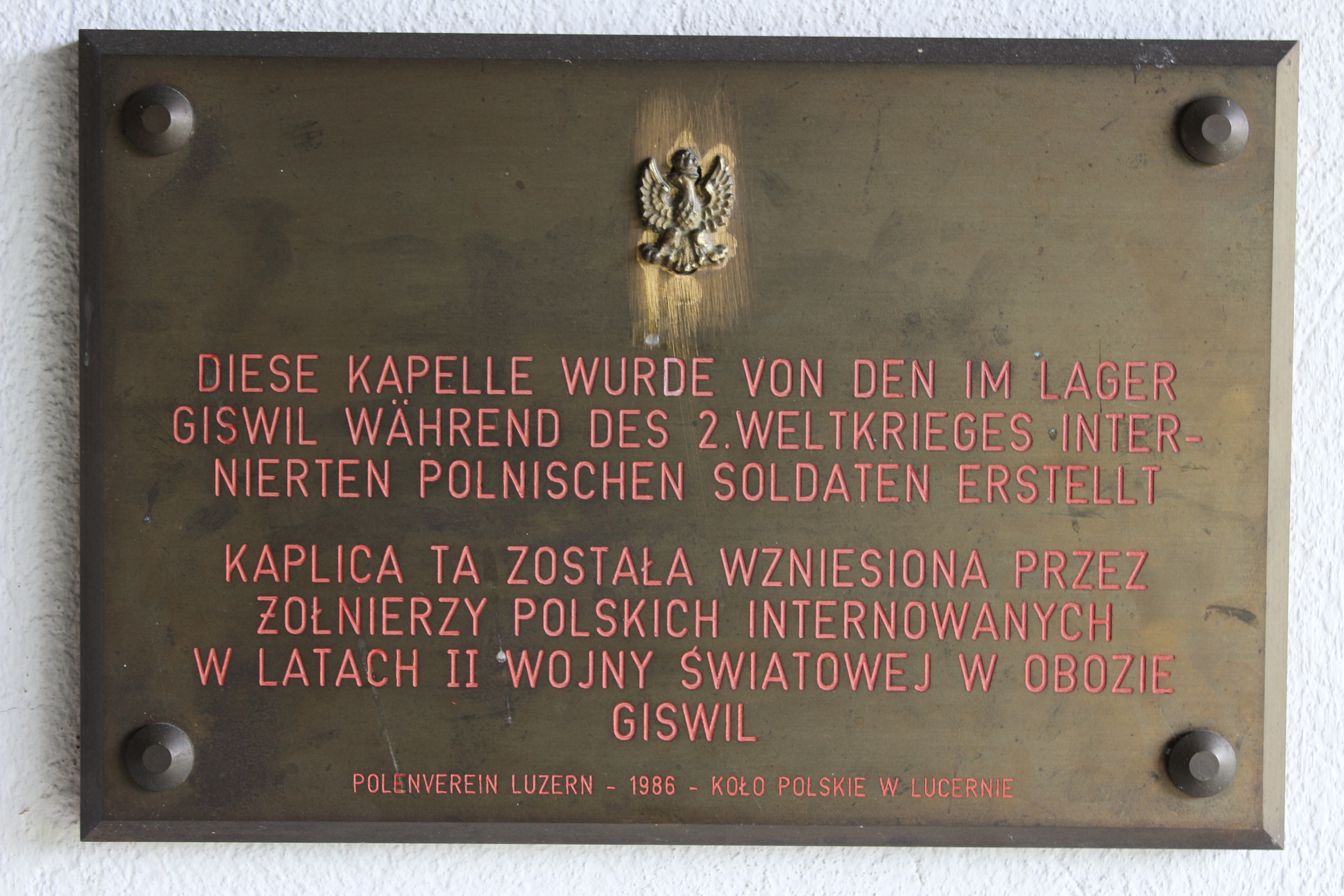Fotografia przedstawiająca Polish shrine in Giswil
