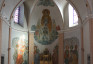 Photo showing Jacek Stryjeński\'s painting \"Coronation of Mary\" in the church of Saint-Vincent in Challes-les-Eaux