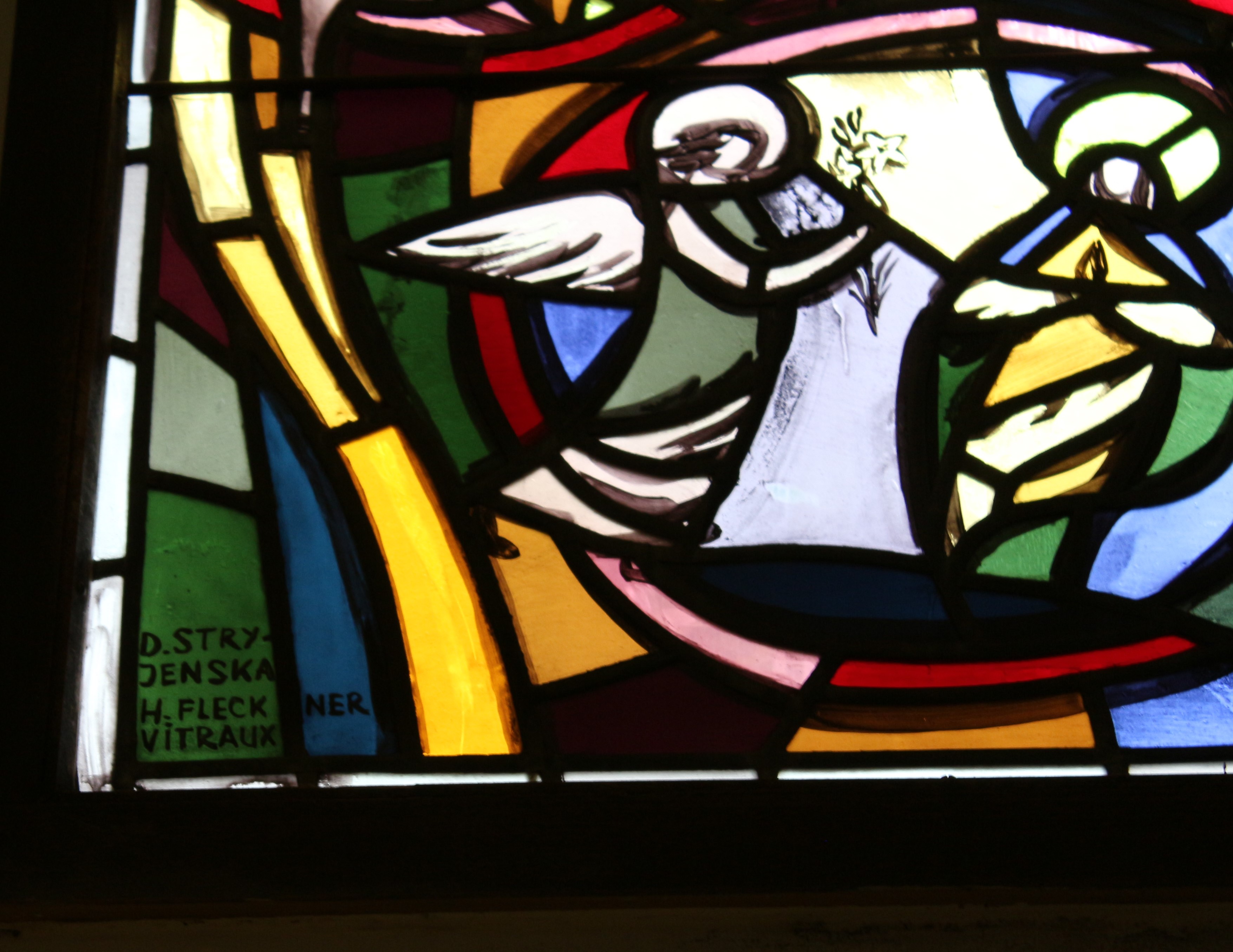 Fotografia przedstawiająca Witraże w kościele Sainte-Therèse w Genewie