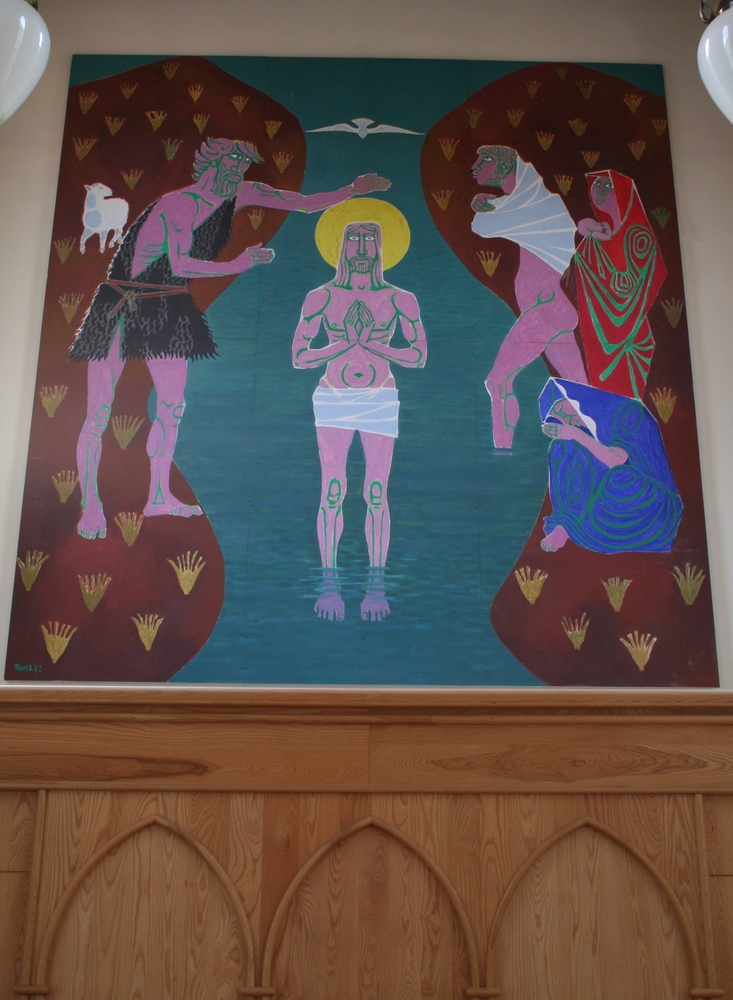 Fotografia przedstawiająca \"The Baptism of Christ in the Jordan\" at Our Lady Church in London