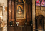 Fotografia przedstawiająca Copy of the painting of Our Lady of the Dawn Gate in the Saint-Séverin church in Paris