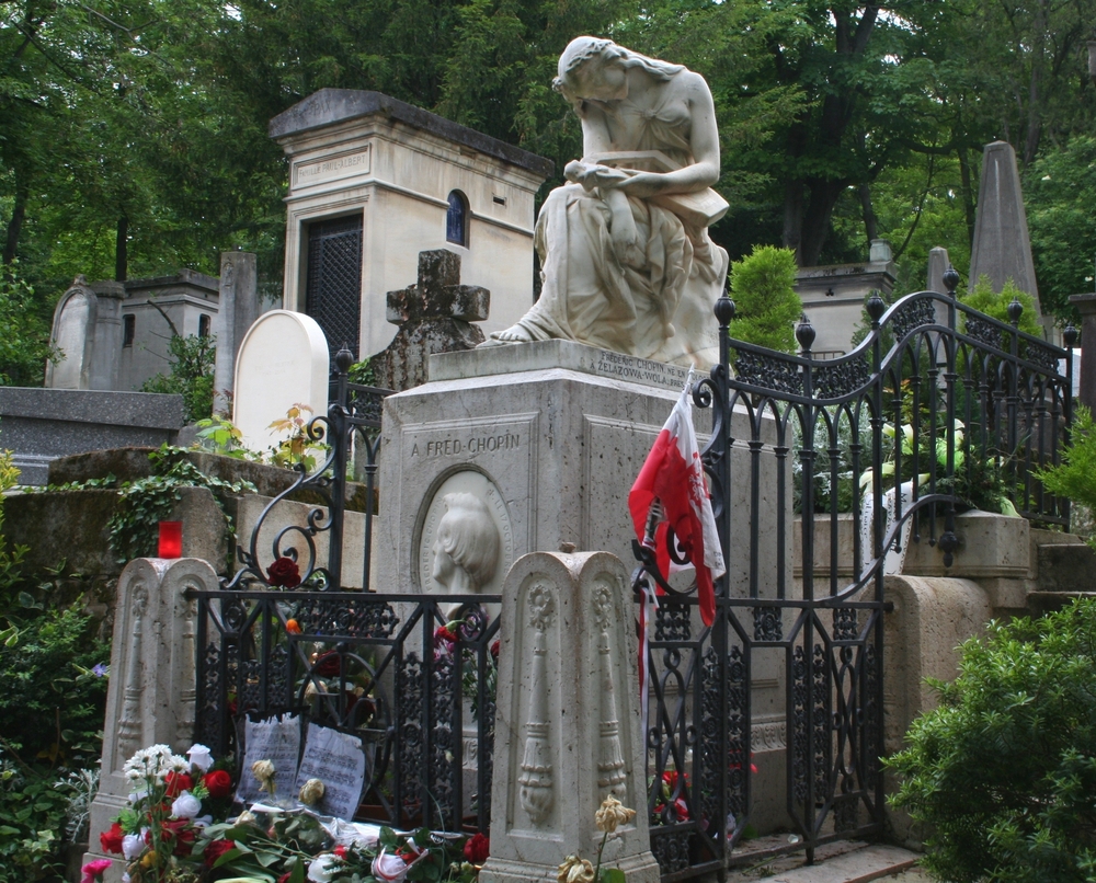 Photo montrant Tombstone of Frédéric Chopin by Jean-Baptiste Clésinger in Paris