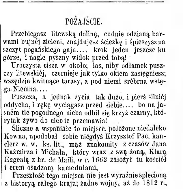 Fotografia przedstawiająca Description of Pažaislis and the monastery there
