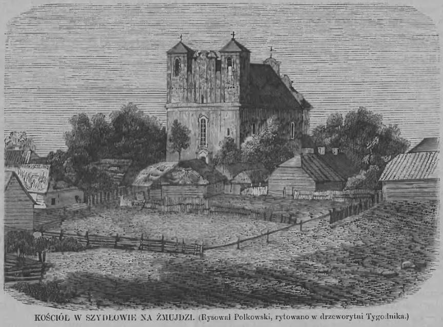 Fotografia przedstawiająca Opis kościoła w Szydłowie na Żmudzi
