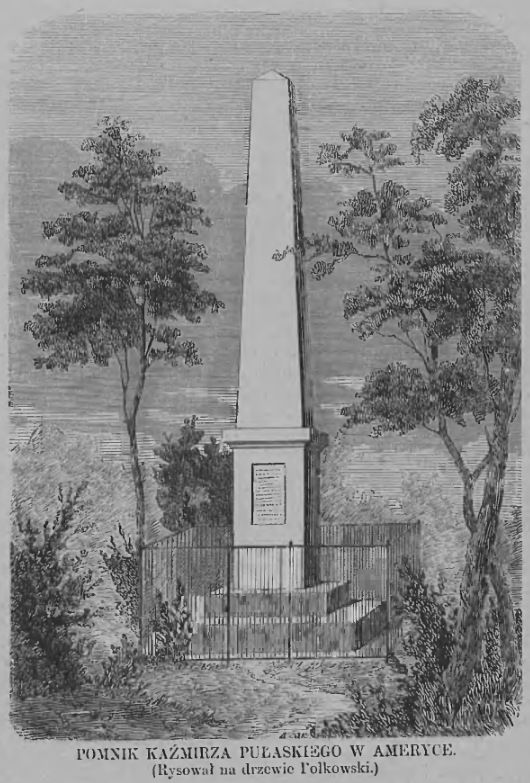 Fotografia przedstawiająca Description of the Casimir Pulaski and Thaddeus Kosciuszko Monuments in America