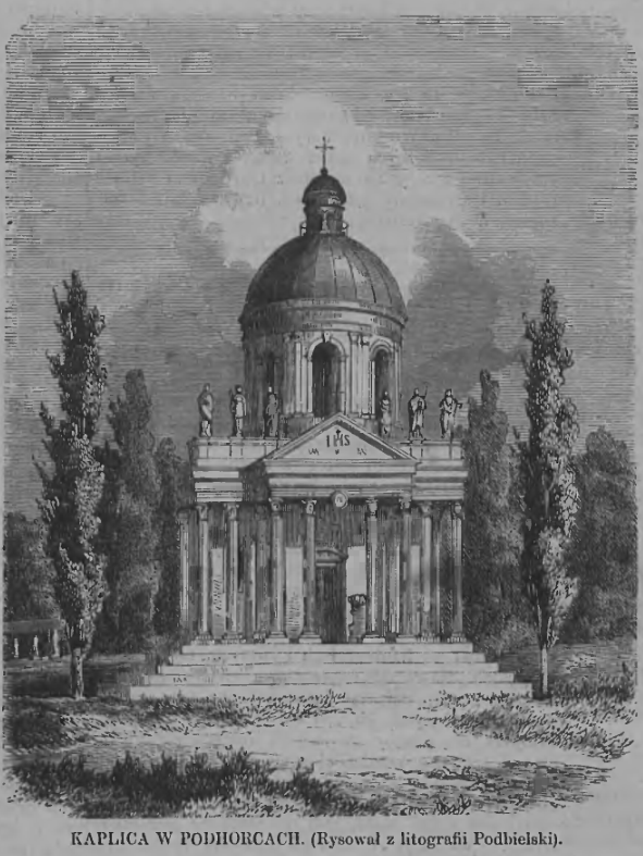 Fotografia przedstawiająca Opis Podhorców, kaplicy i zamku