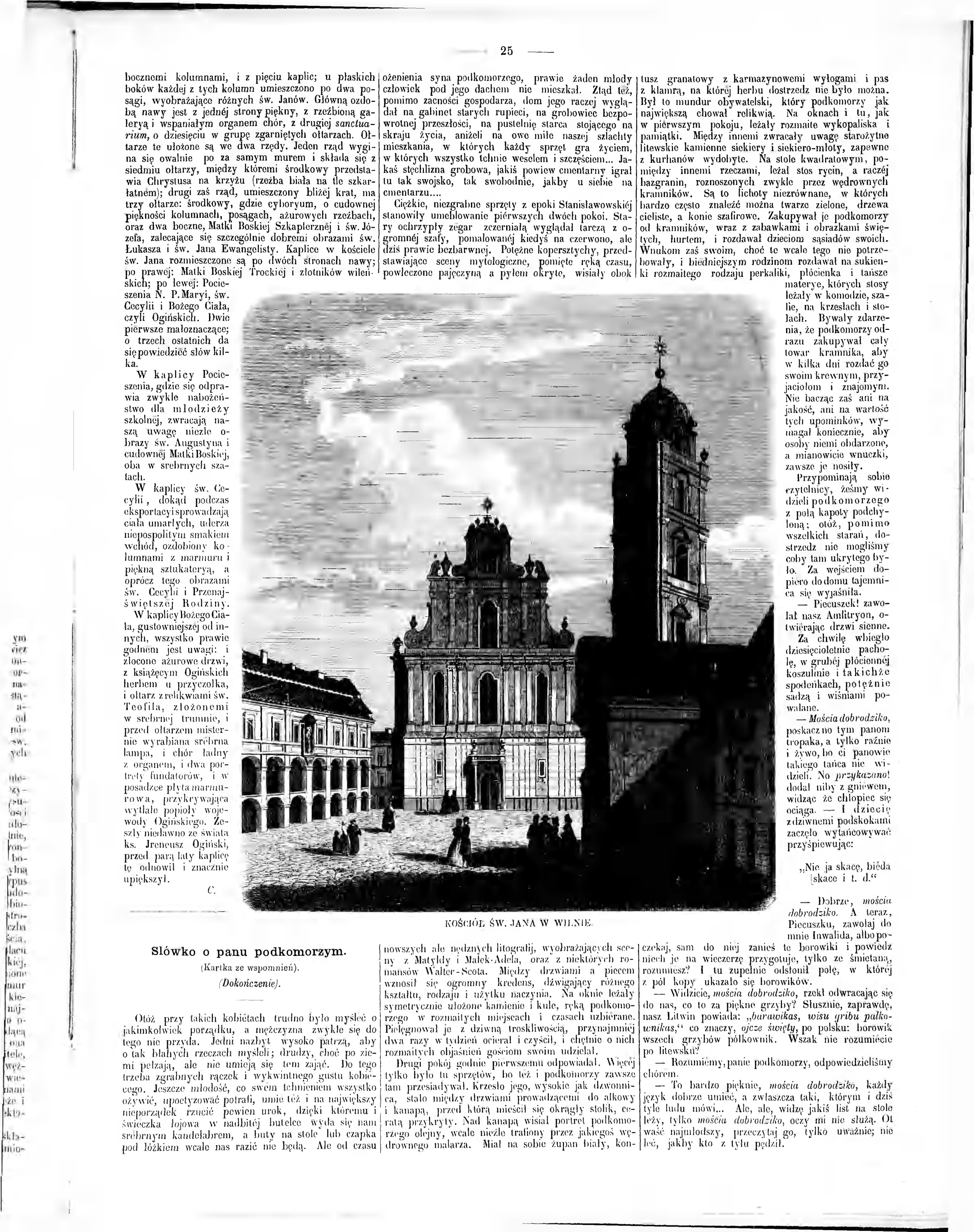 Fotografia przedstawiająca Description of St John\'s Church in Vilnius