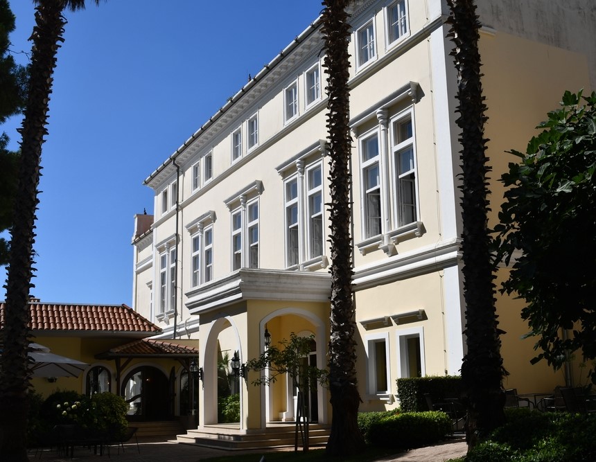 Photo showing Residence, garden, collection, memorial plaque and gravestone monument - Count Ignacy Korwin-Milewski and his presence in Rovinj