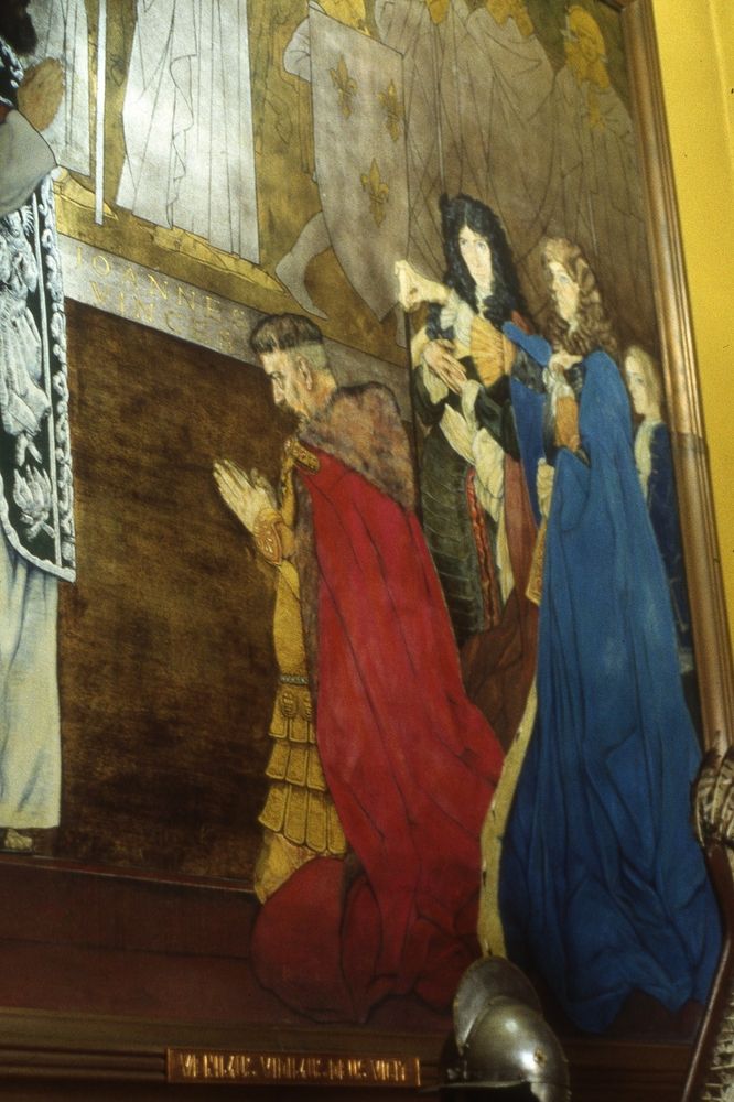 Fotografia przedstawiająca Frescoes by Jan Henrik Rosen in the Sobieski Chapel in St. Joseph\'s Church in Vienna