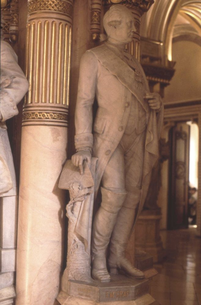 Photo montrant Statues of Marshals Franz Moritz von Lacy and Gideon E. Laudon by Cyprian Godebski in Vienna