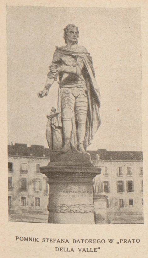 Pomnik króla Stefana Batorego w Prato della Valle w Padwie