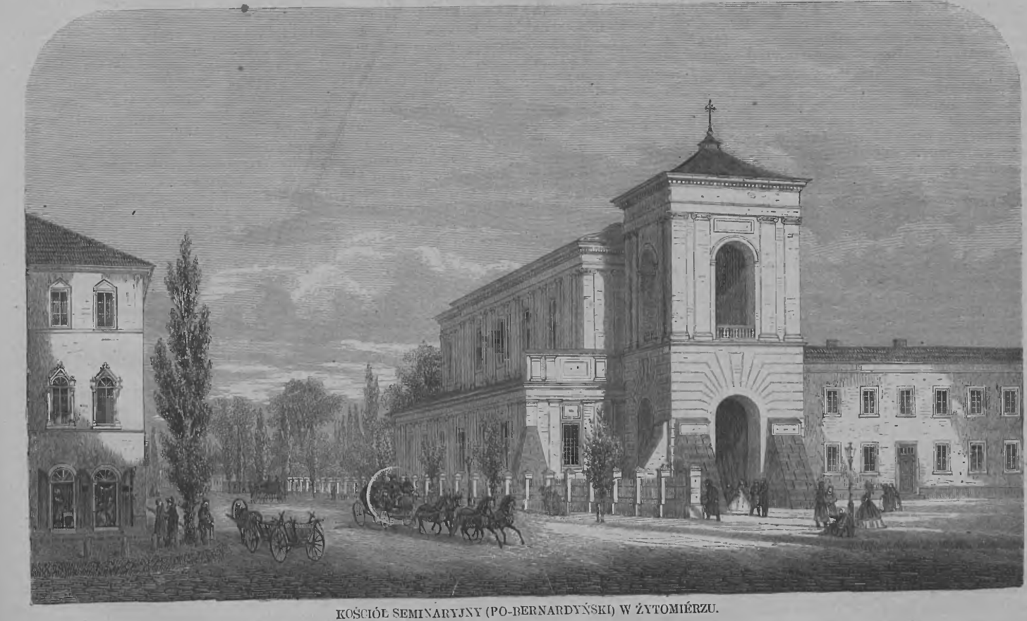 Fotografia przedstawiająca Opis kościoła seminaryjnego, pobernardyńskiego, w Żytomierzu