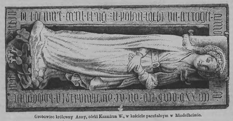 Fotografia przedstawiająca Description of the tomb of Anna Teck, daughter of Kaiser the Great, in the church in Mindelheim