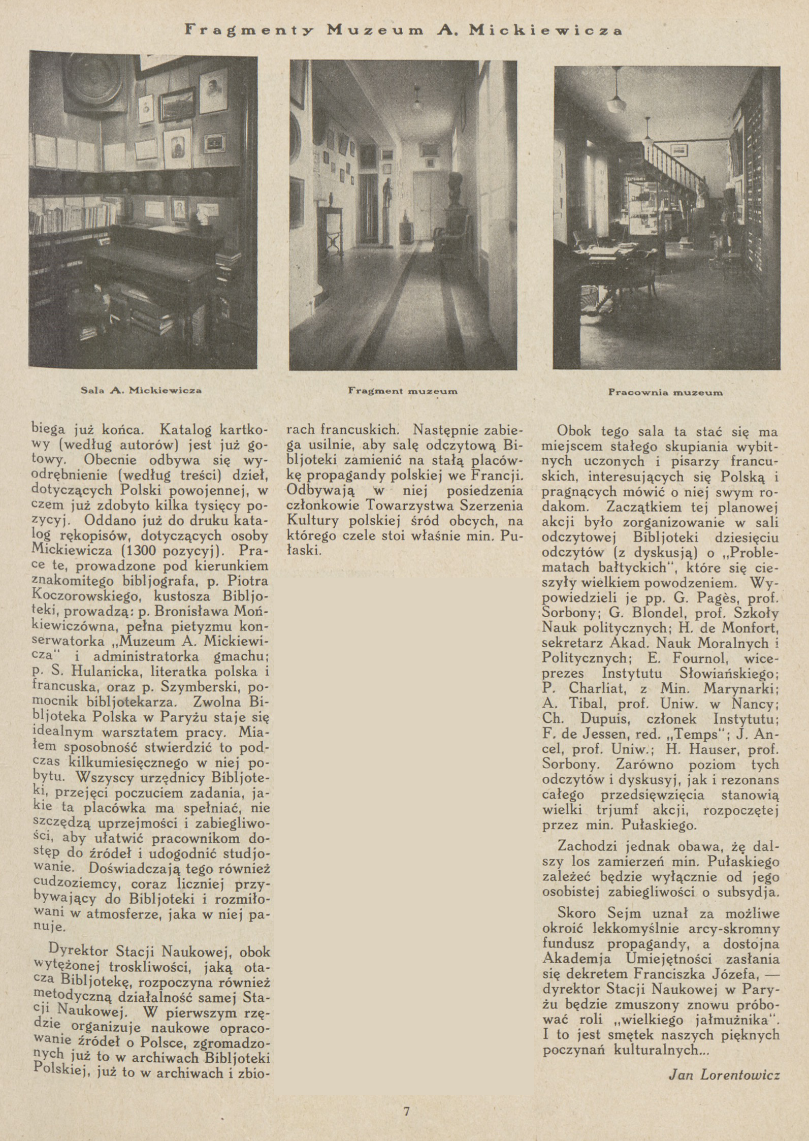 Photo showing Scientific Station of the Polish Academy of Arts and Sciences and the Mickiewicz Museum at the Polish Library in Paris