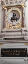 Photo showing Bust of Adam Mickiewicz in St. John\'s Church in Vilnius