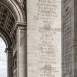 Fotografia przedstawiająca Commemoration of Polish cities and commanders on the Arc de Triomphe in Paris