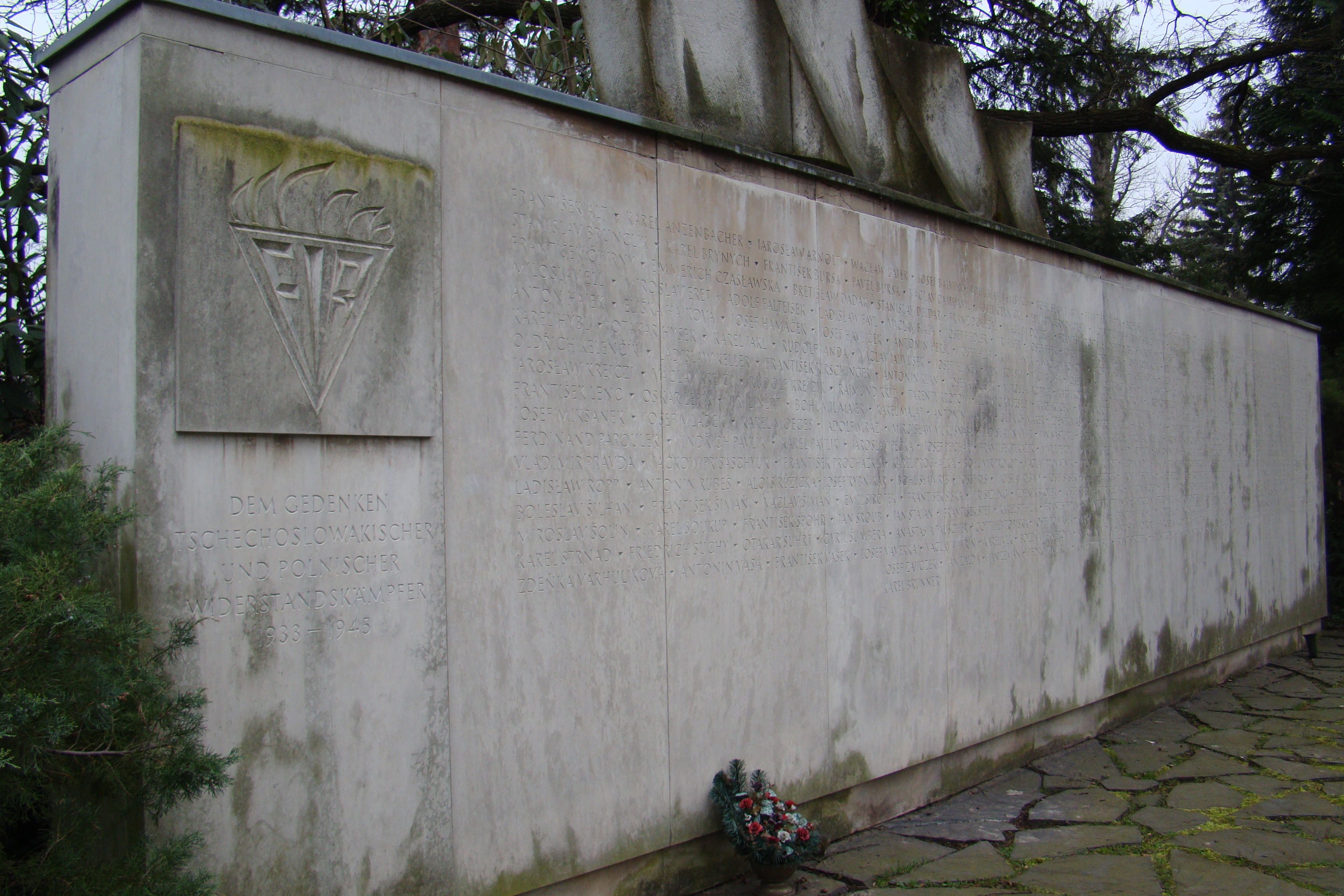 Collective memorial to Czech and Polish victims of World War II at the Johannisfriedhof cemetery