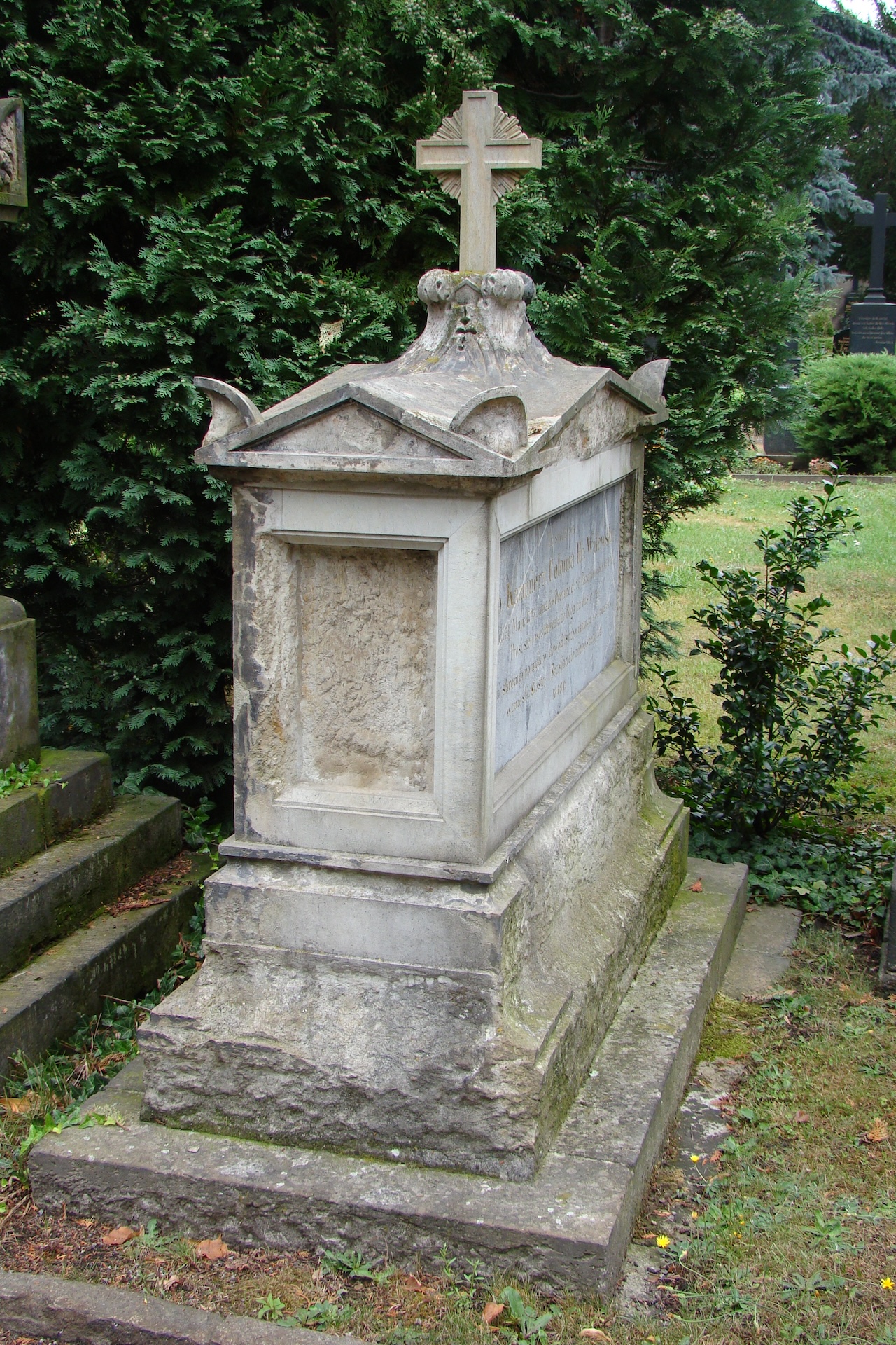 Tombstone of Casimir Colonna-Walewski in the old Catholic cemetery in Dresden