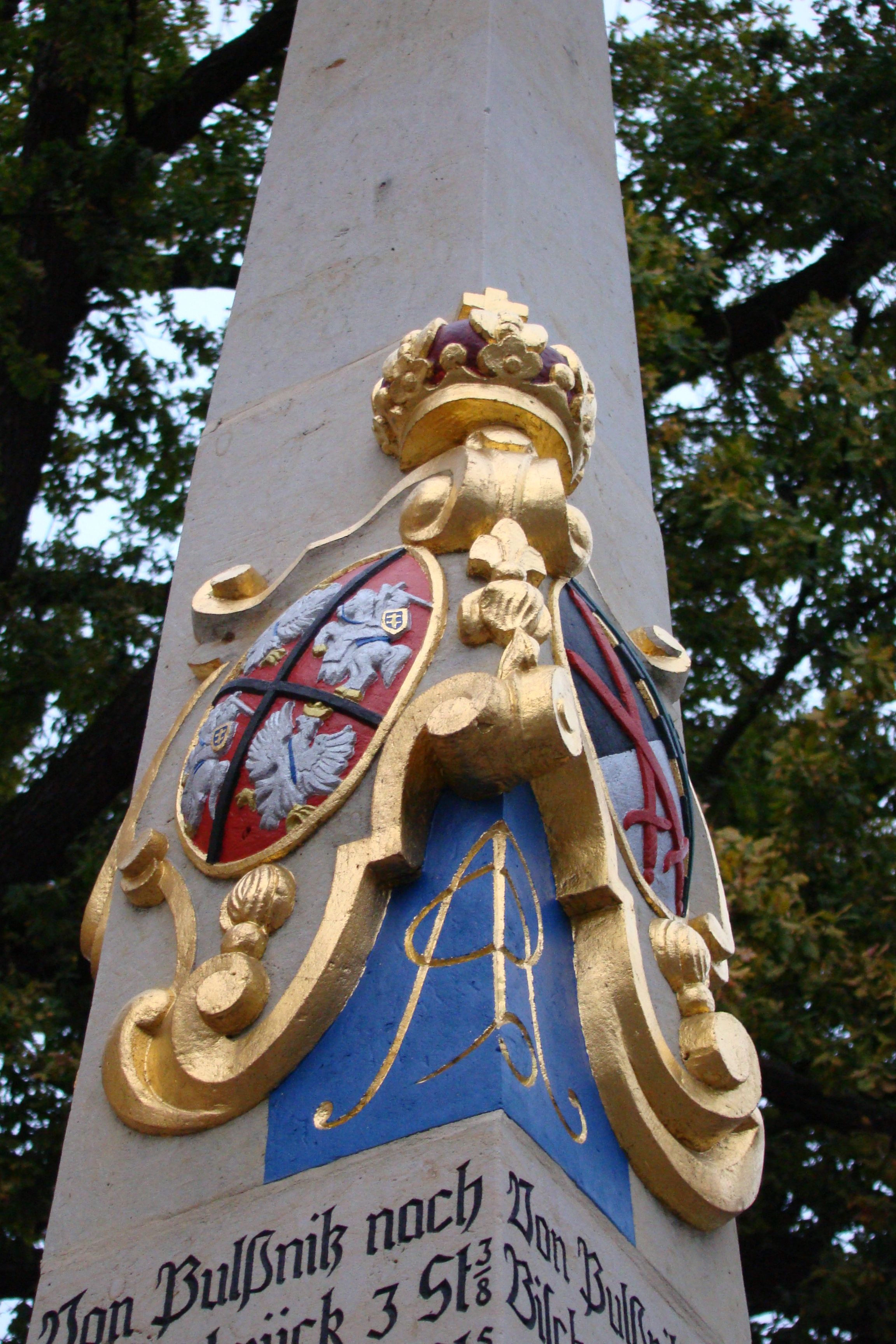 Fragment of a post of the Polish-Saxon post office in Pulsnitz