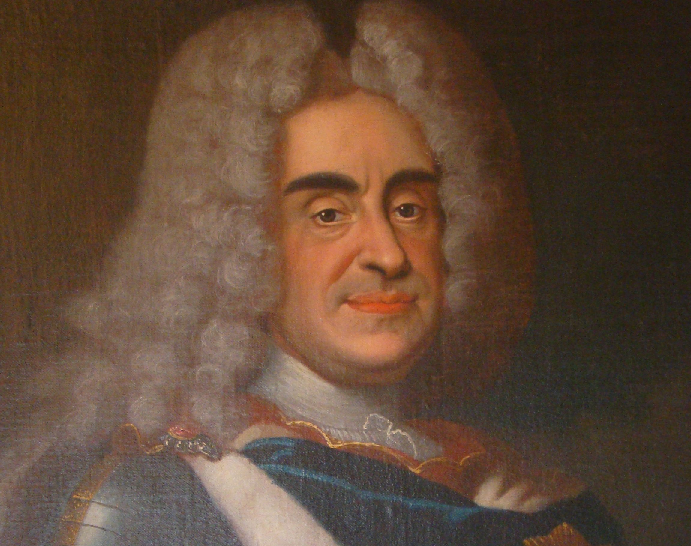 Fragment of a portrait of King August II the Strong at Stolpen Castle, author unknown, 18th century.