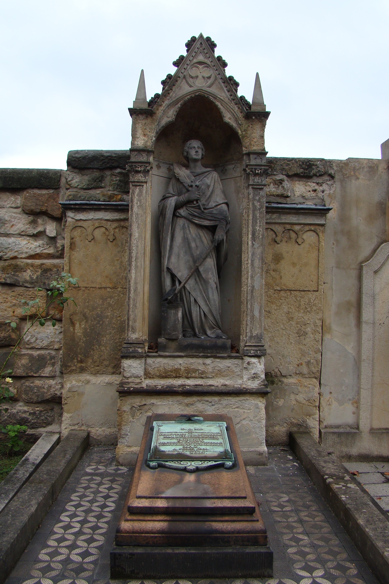 Tombstone of Felicytata Lubomirska in the old Catholic cemetery in Dresden