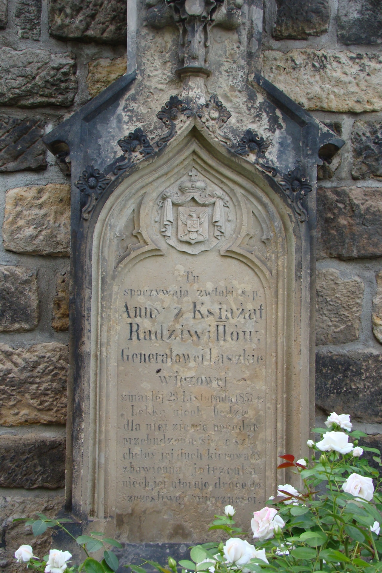 Tombstone of Anna Laszkiewicz in the old Catholic cemetery in Dresden
