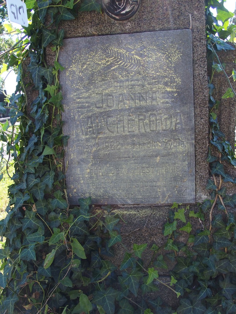 Photo showing Tombstone of Joanna Malcherowa