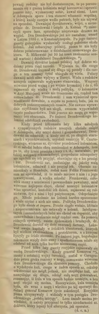 Fotografia przedstawiająca \"Poles in Turkey\" article by M. K. Borkowski published in the magazine \"Głos\" in 1886.