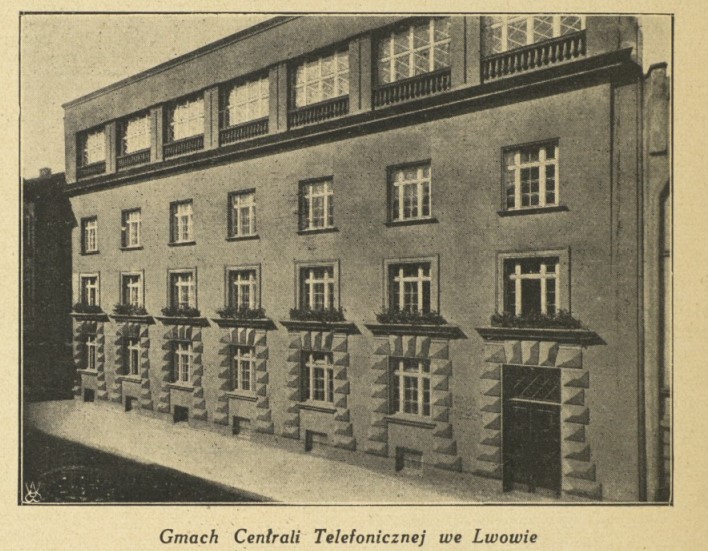 Building of the Telephone Exchange in Lviv, arch. Eugeniusz Czerwiński, 1920s.