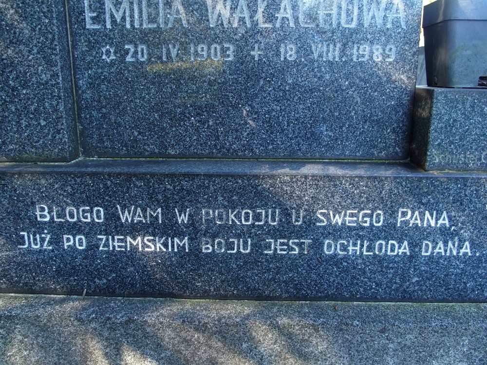 Photo showing Tombstone of the Wallach family
