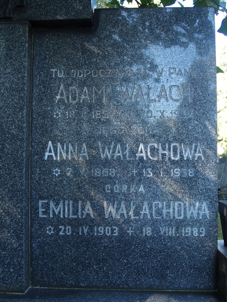 Photo showing Tombstone of the Wallach family
