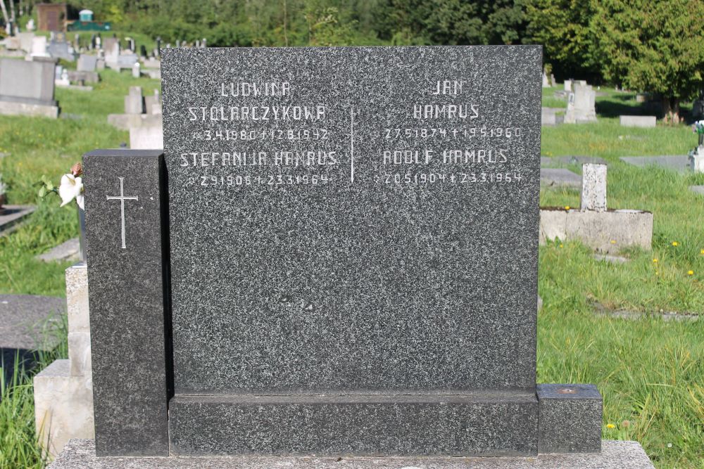 Tombstone of the Hamrus family and Ludwina Stolarczykowa
