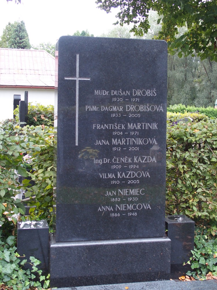 Photo showing Tombstone of the families Drobis, Kazda, Martinik, Niemiec