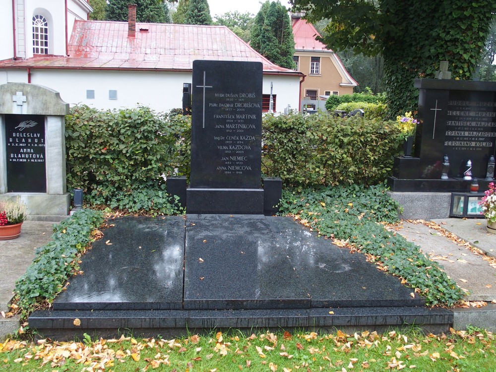 Photo showing Tombstone of the families Drobis, Kazda, Martinik, Niemiec