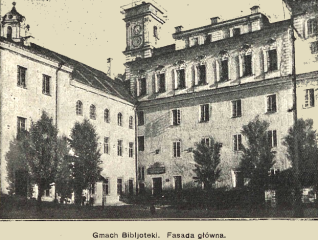 Fotografia fasady głównej gmachu Biblioteki Wileńskiej