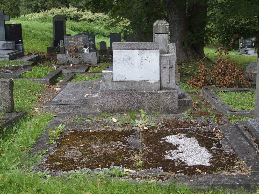 Tombstone of the Godzik and Minol family, Karviná cemetery (Doły district)