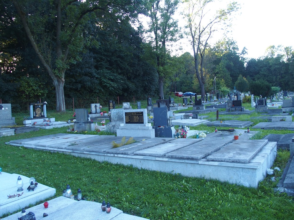 Nagrobek osób rozstrzelanych w latach 1939-1945, cmentarz w Karwinie (dzielnica Doły)