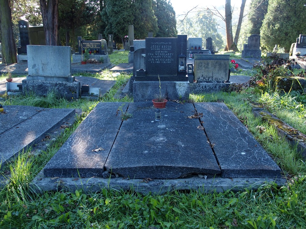 Fotografia przedstawiająca Tombstone of Ewa and Jan Wenglarza and Jozef Kozok