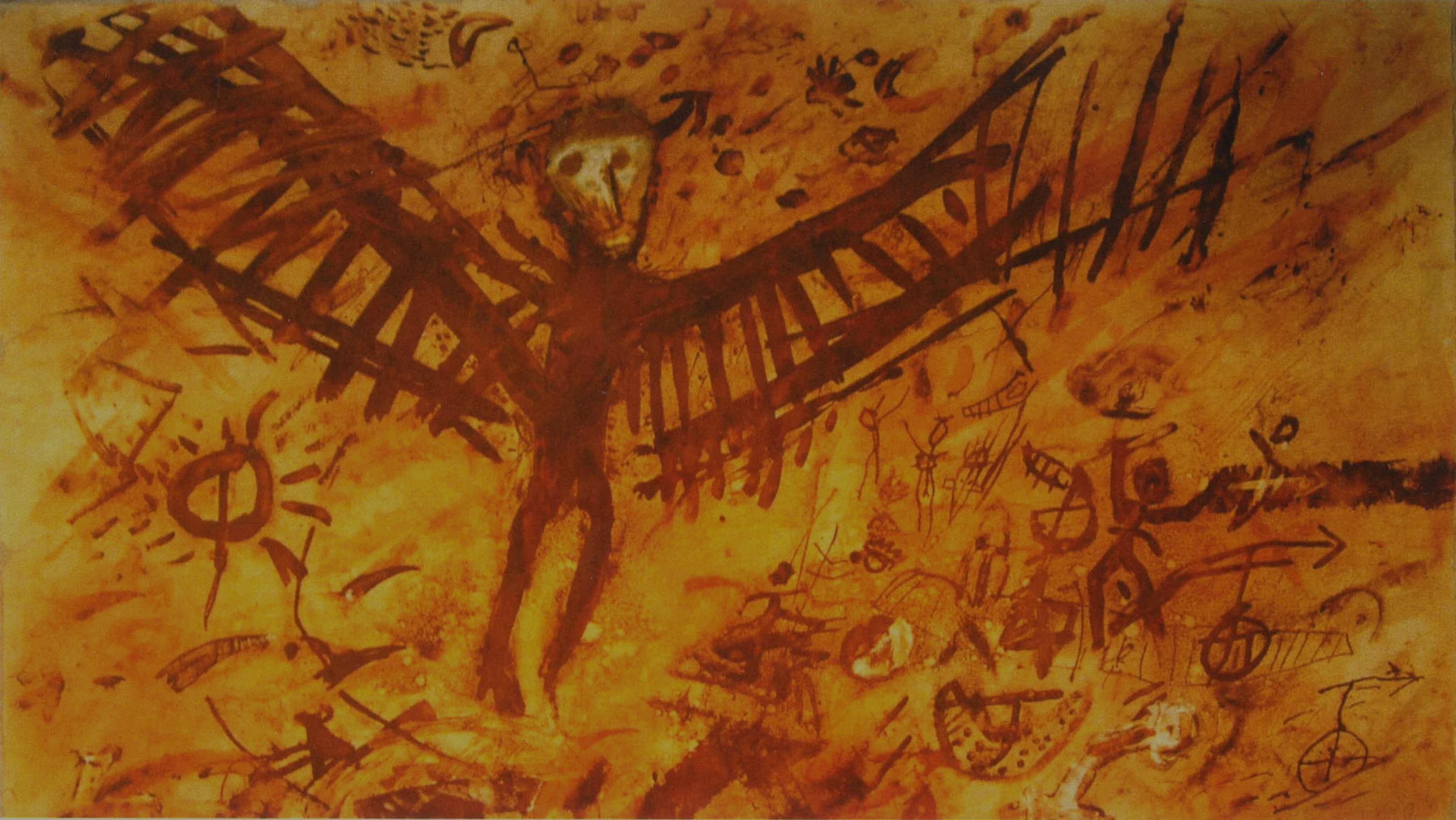 Krzysztof Pęciński, Untitled/ ohne Title (Ferroxid, 120x160cm), 1985