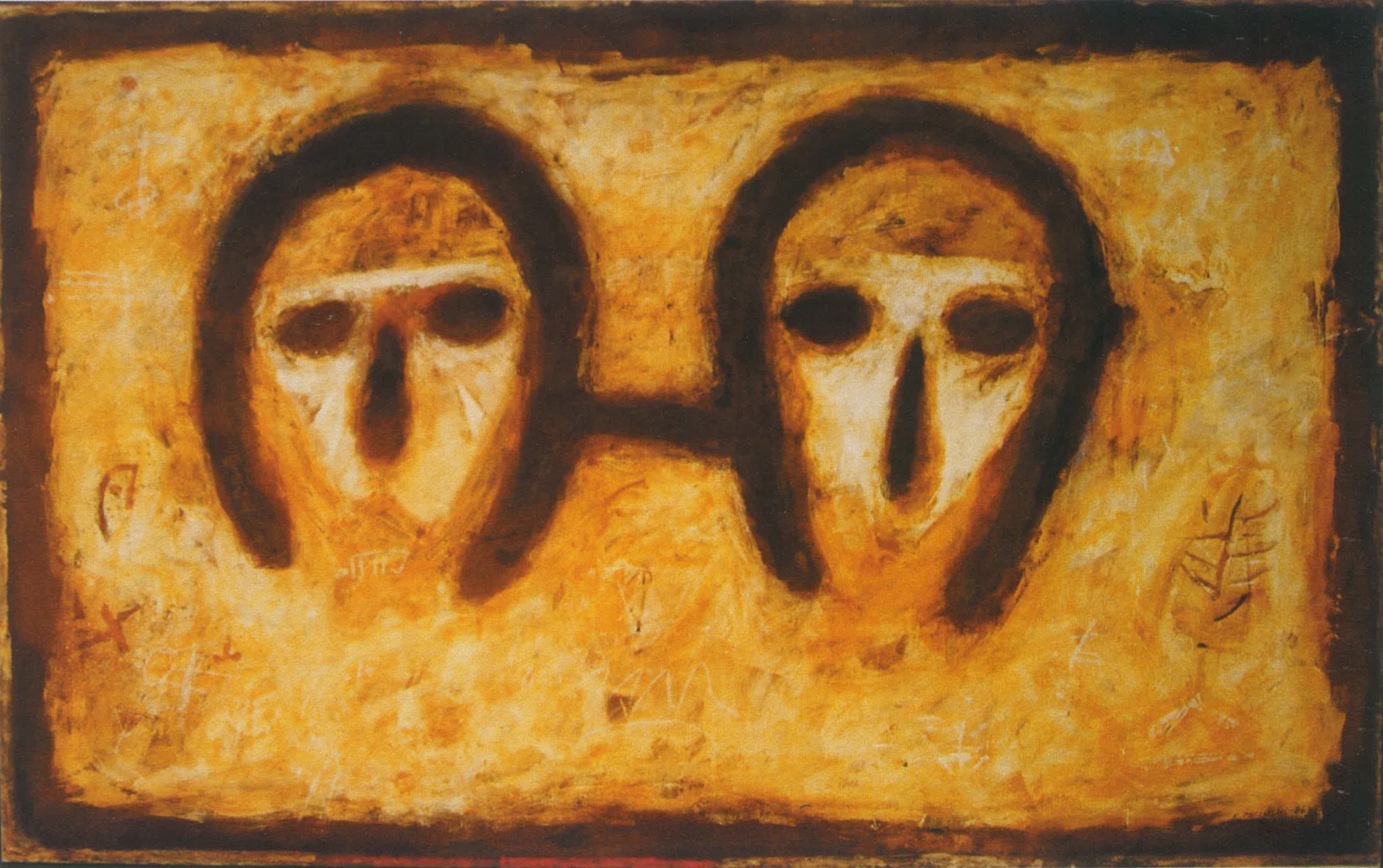 Krzysztof Pęciński, Untitled/ onhe Title (Ferroxid, 102x162cm), 1986