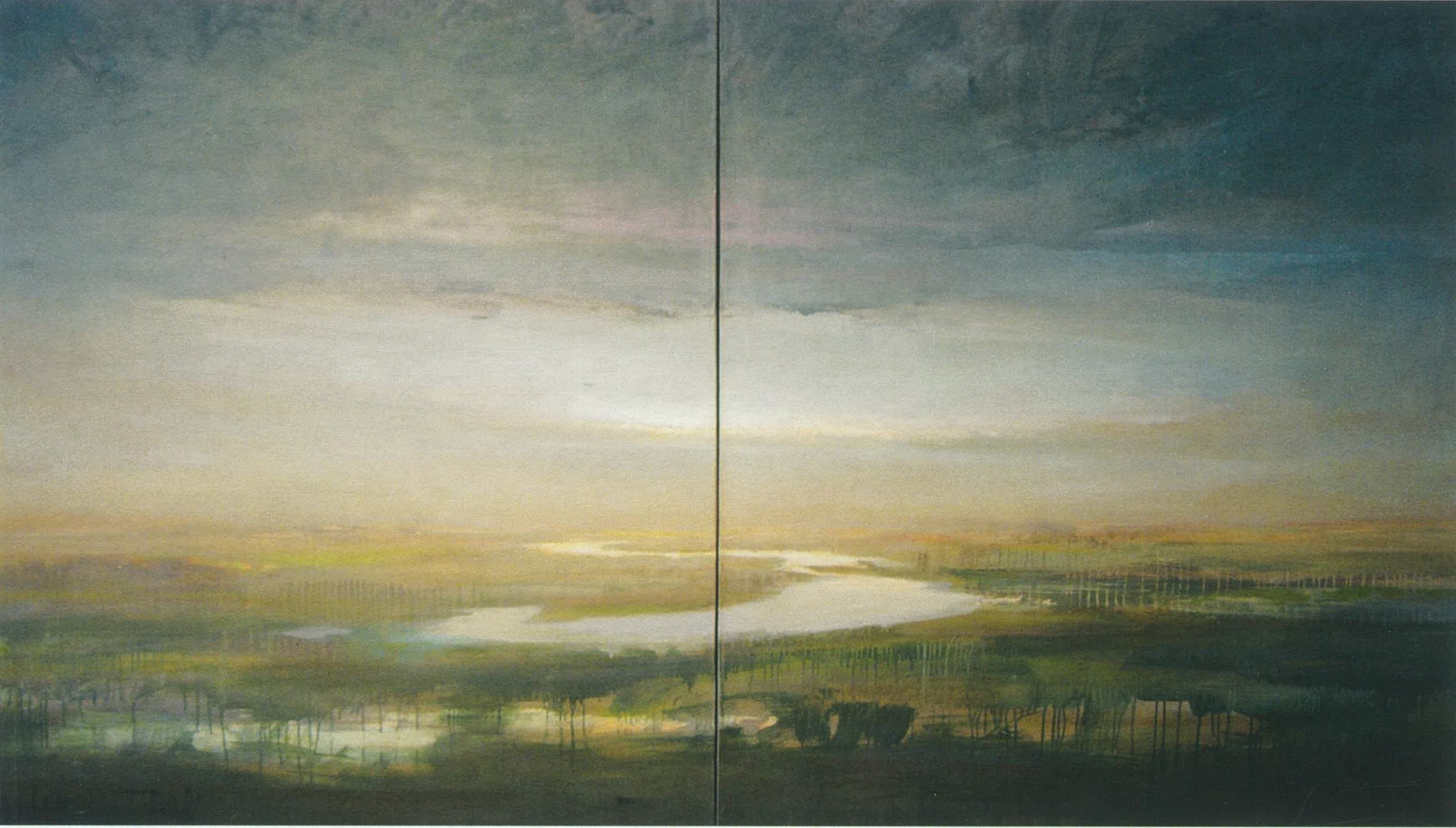 Krzysztof Pęciński, Landscape (acrylic, 170x250cm), 2000
