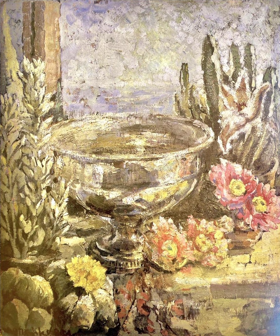 Roman Bilinski, still life, Bordighera, 1951