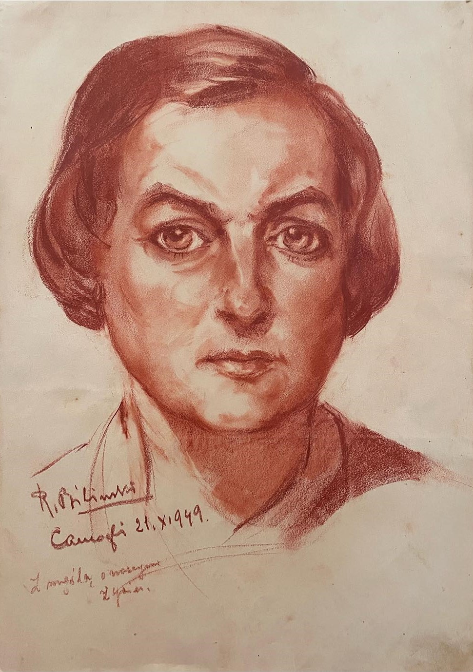 Roman Bilinski, portrait of Claire Duriez, 1949