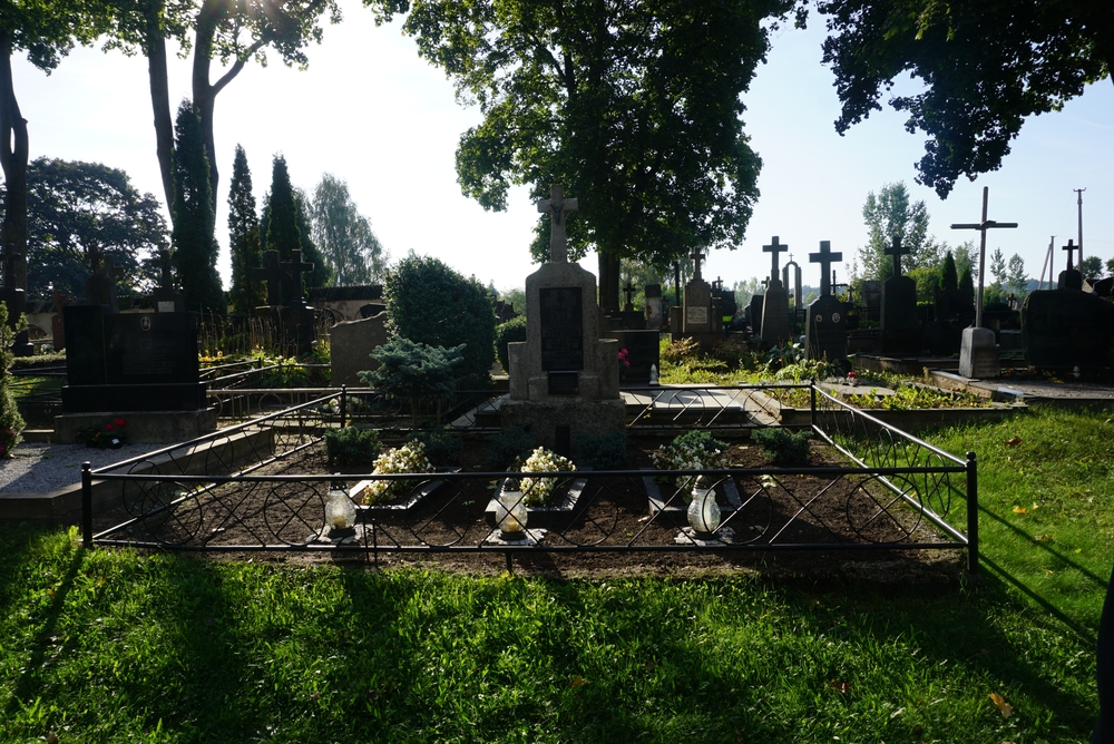 Graves of World War II victims in the church cemetery