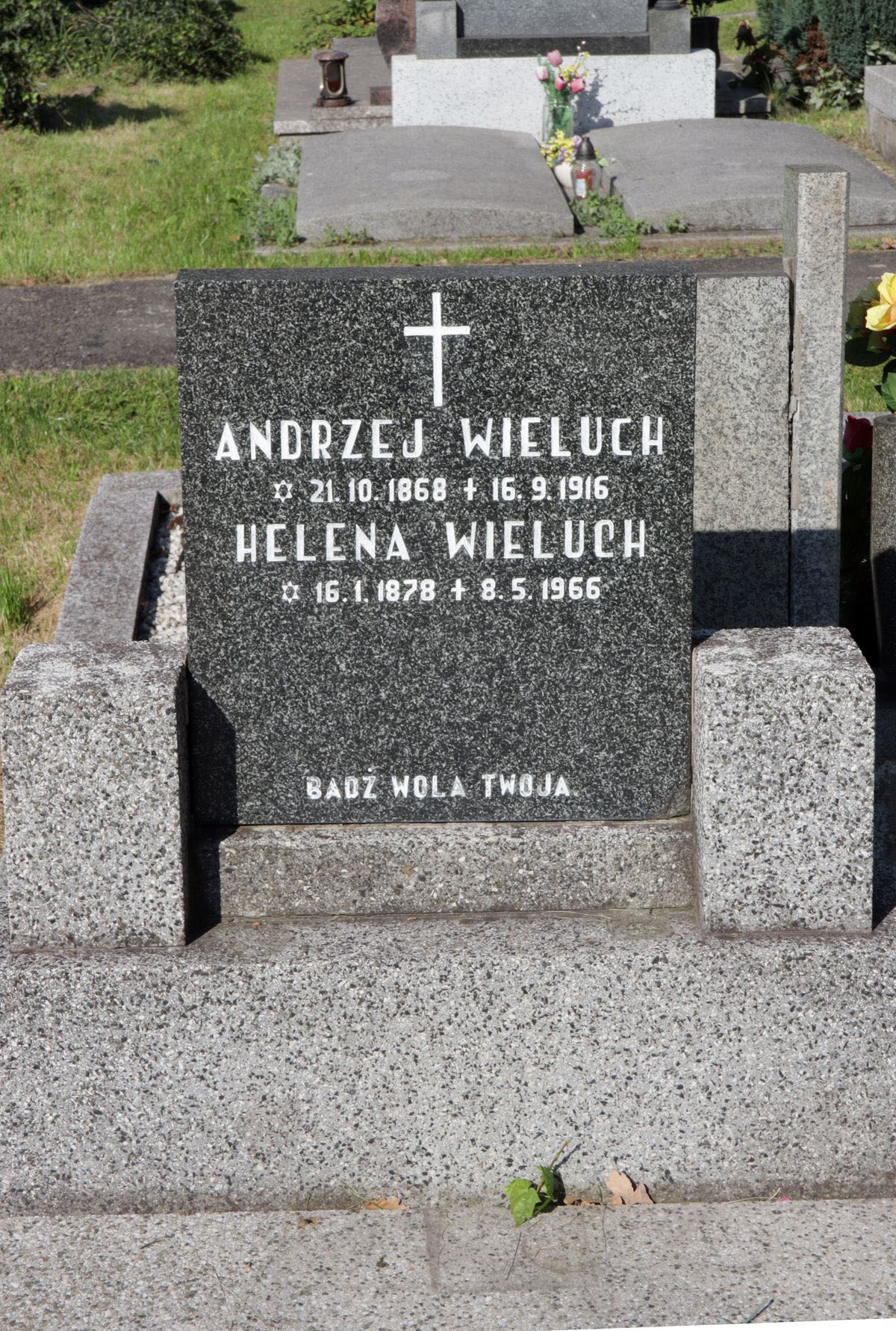 Tombstone of Andrzej and Helena Wieluch, Sibitsa cemetery
