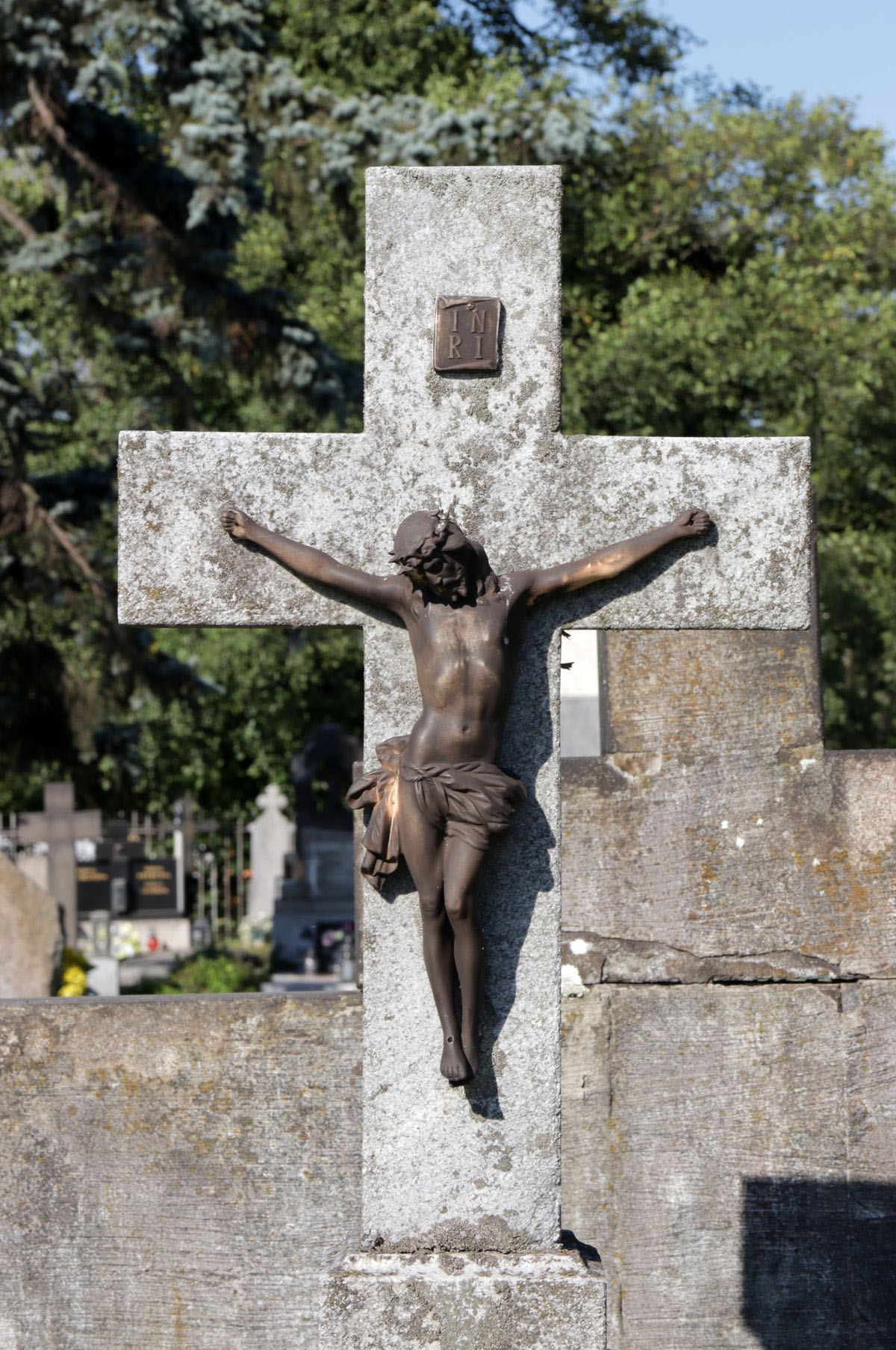 Cross from the gravestone of Leon and Josef Franek, Sibitsa cemetery