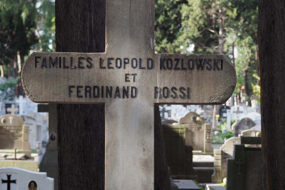 Tombstone of Marie and Leopold Kozlowski and the Rossi family