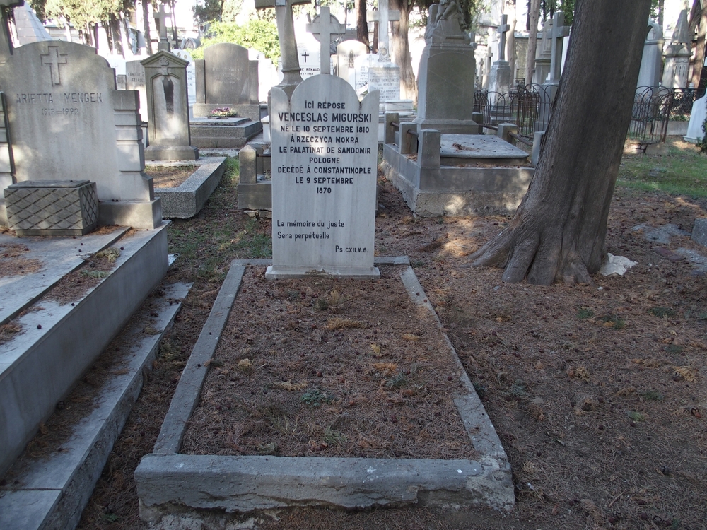 Tombstone of Wenceslas Migurski, Feriköy Catholic Cemetery, Istanbul