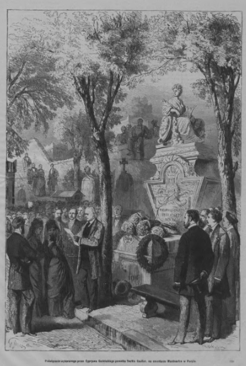 Fotografia przedstawiająca Description of the monument to Teofil Gautier by Cyril Godebski