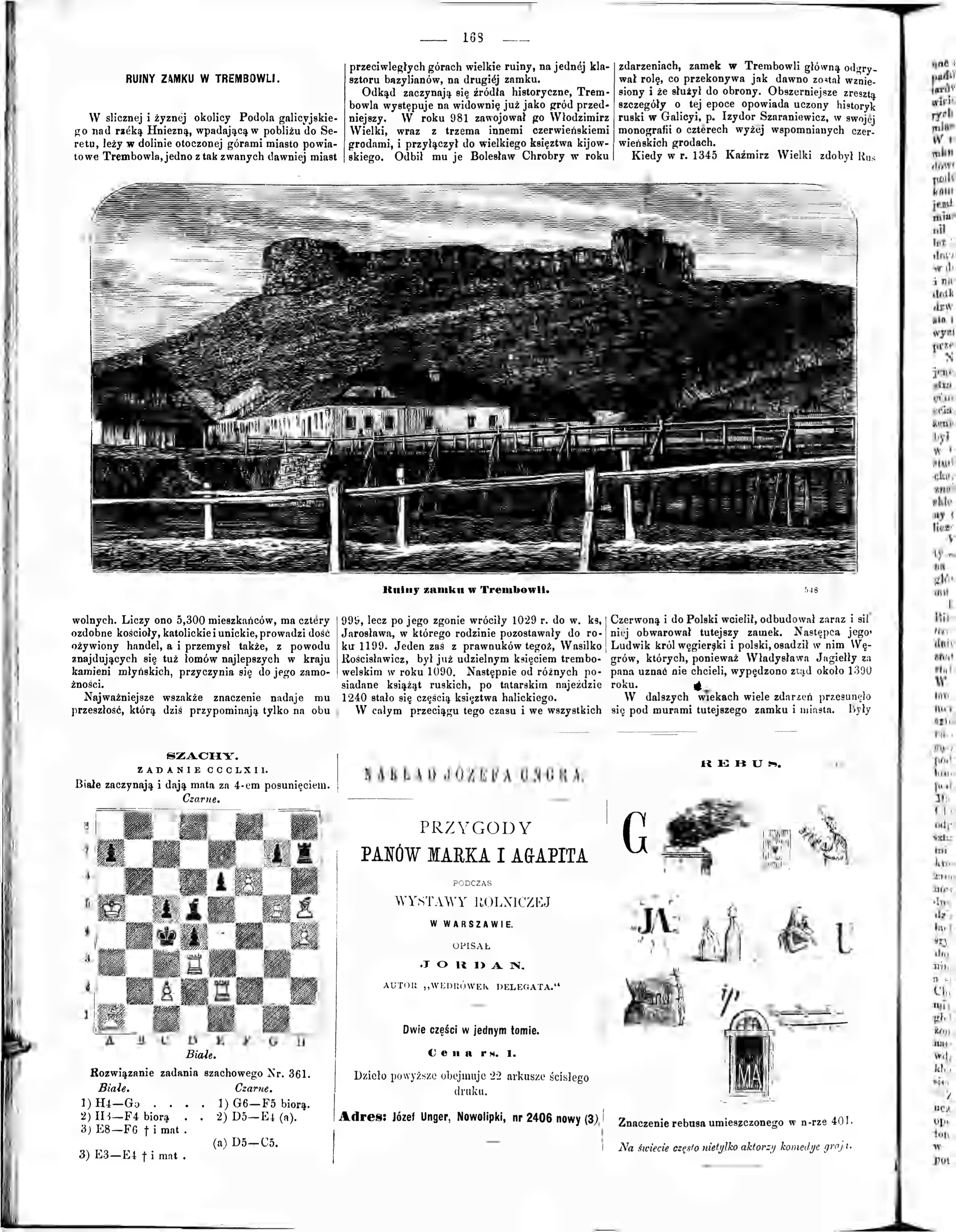 Fotografia przedstawiająca Opis ruin zamku w Trembowli